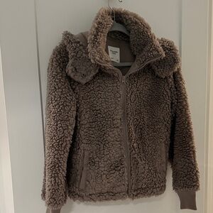Abercrombie & Fitch Kids Brown Sherpa Jacket